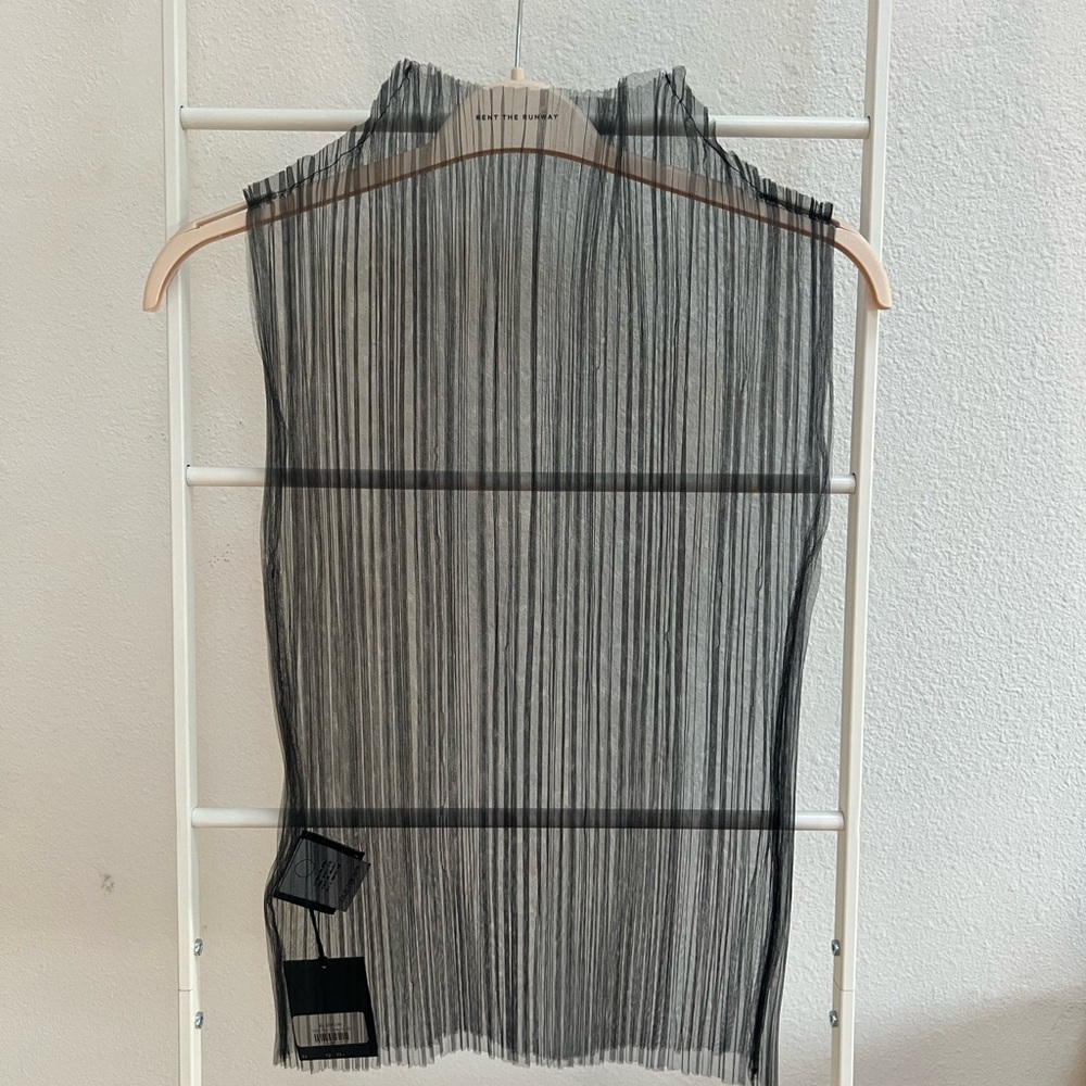 Black sheer tulle top